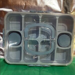 Blue Compartmentalized Snackle Box